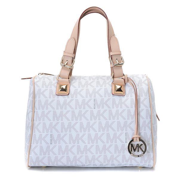 michael kors gråson signatur pvc medium satchel vanilla Virksomhet h4fmj